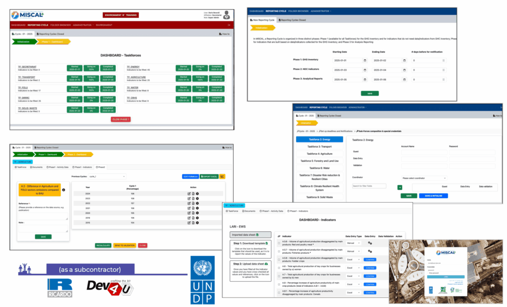 miscal mrv system screen