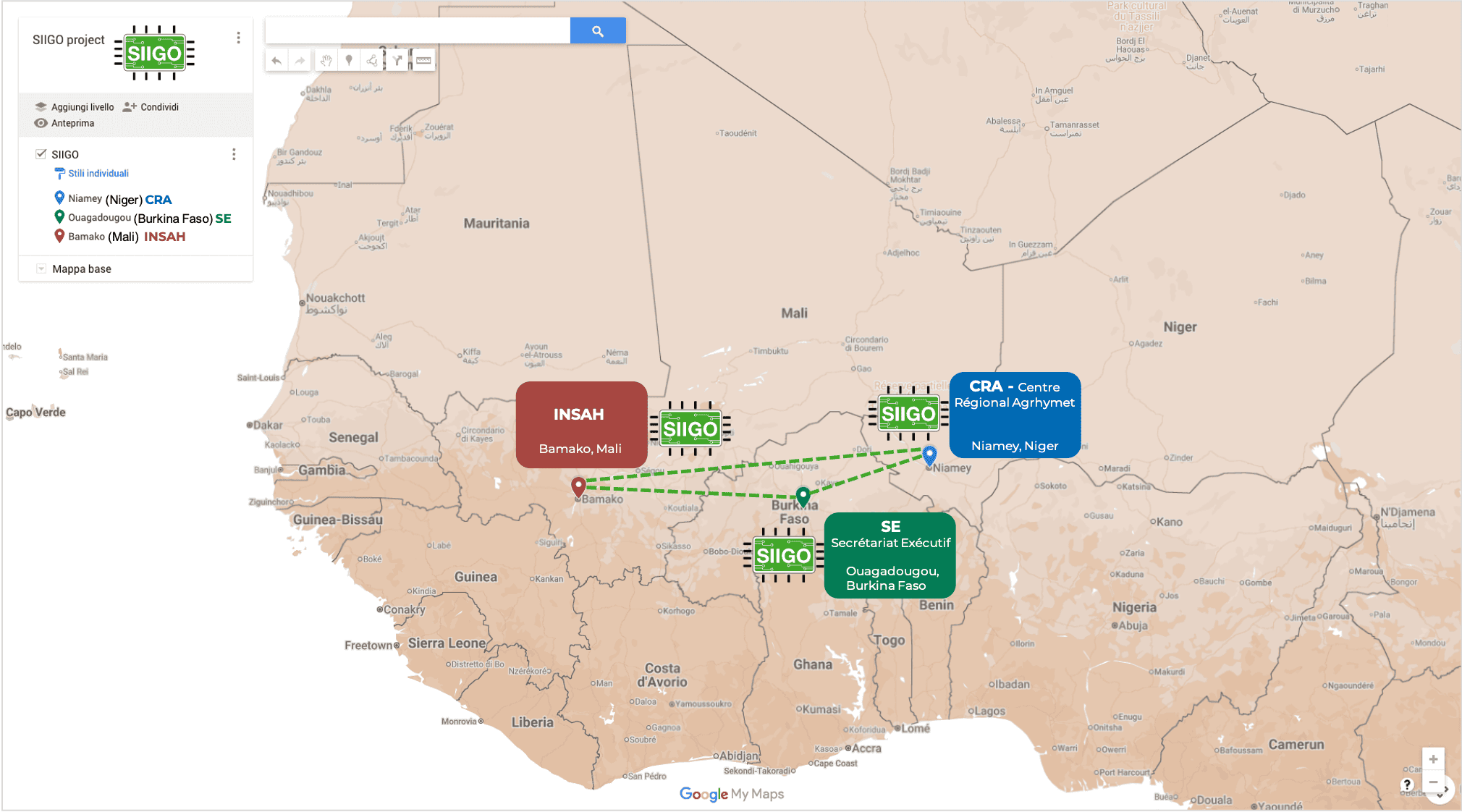 dev4u - sviluppo software roma SIIGO project map