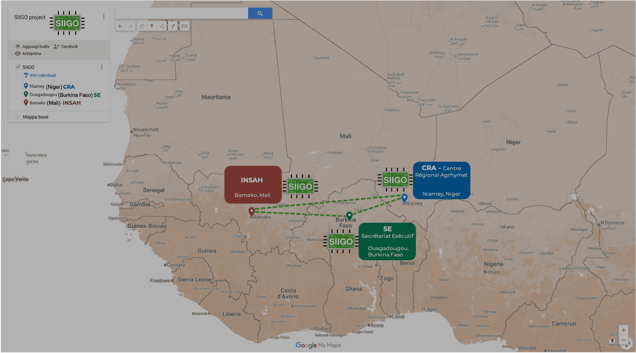 SIIGO project map dark